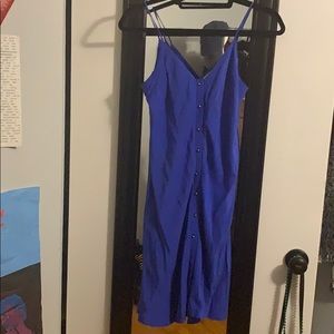 Amanda Uprichard Royal Blue Silk Slip Dress